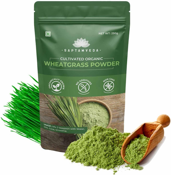 Organic Wheat Grass Powder (8.8 Ounce/250gm), Non-GMO, Vegan Superfood for Antioxidant, Energy, Detox, Immunity Booster