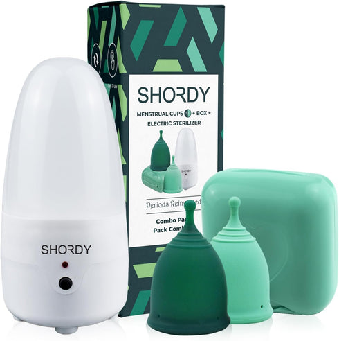 SHORDY Menstrual Cup and Steamer Sterilizer for Beginners Kit Set of 2