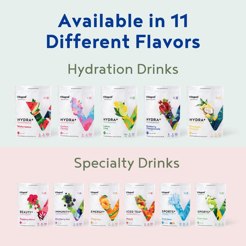 Vitapod Hydra+ Blueberry Pomegranate Healthy Hydration Mix - 30 Pods, Electrolytes, Antioxidants, Vitamin C, A, D, E