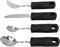 Weighted Utensils Set for Parkinsons Patients, Adaptive Silverware for Hand Tremors, 4Pcs Spoon Fork Knife Built Up