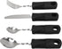 Weighted Utensils Set for Parkinsons Patients, Adaptive Silverware for Hand Tremors, 4Pcs Spoon Fork Knife Built Up