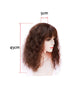 Water Wavy Hair Forehead Piece Clip, Middle Part Topper with Choppy Fringe, Thin, 45cm, Dark Brown