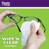 Flents Wipe'N Clear Lens Wipes, Anti Streak Fast Drying, White, 150 Count, Made in the USA