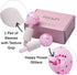 Ice Globes for Facials - Cool Skincare Cryo Tools for Face and Eye Puffiness Relief - Pink Drink Glitter