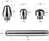 Nozzle Shower Cleaner - 3 Heads Aluminum Cleansing Colonic Douche System (Silver)