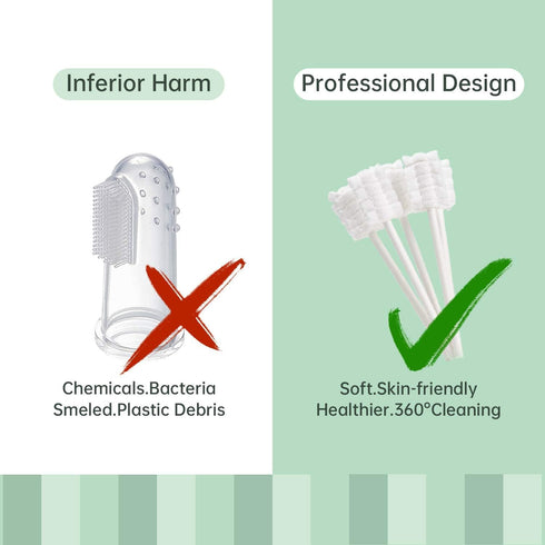 48PCS Baby Toothbrush, Newborn Tongue Cleaner, Disposable Baby Gum Cleaning Gauze for 0-36 Months