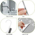 Quilax Counter Tiny Bathroom Mirror Squeegee for Shower Glass, Silicone Shower Squeegee with Hanging Hook, Handy Water