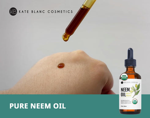 Kate Blanc Cosmetics Neem Oil for Skin, Hair & Face - 4oz Organic Cold Pressed Concentrate