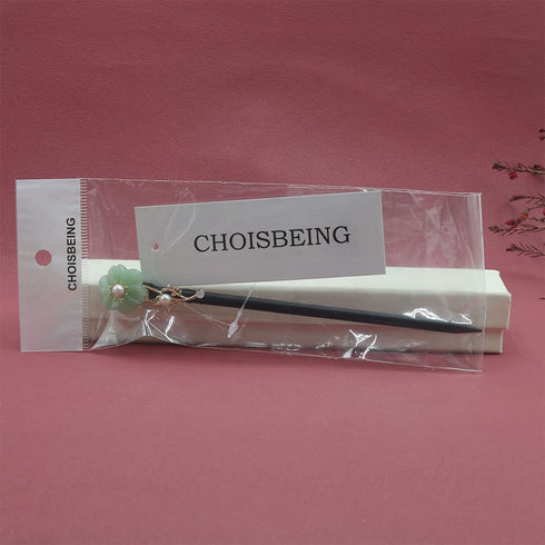 Wooden Hair Pins 7.08" Chinese Hair Sticks for Long Hair Buns (D)