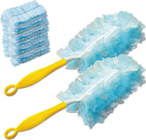 Heavy Duty Duster Kit with 20 Refills & 2 Handles, Compatible with Swiffer Dusters for Multi-surface Cleaning