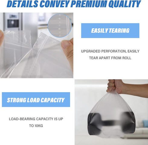 Magesh Small Trash Bags, 1.2 Gallon, 200 Counts, Strong Garbage Bags for Bathroom Bedroom Office Trash Can