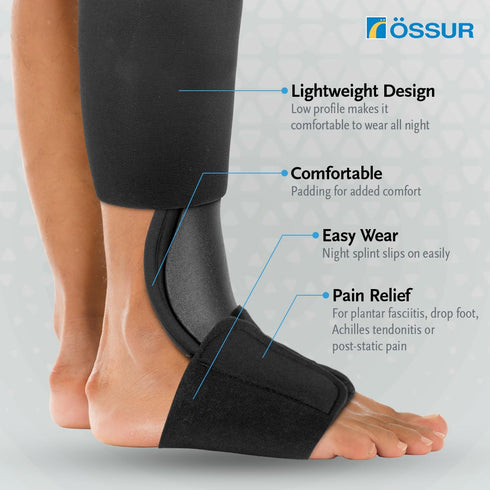 Össur Airform Night Splint for Plantar Fasciitis & Heel Pain Relief, Adjustable Support for Men & Women