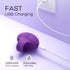 JE FUN Portable Finger Massage Ball, Multifunctional Waterproof Rechargeable Mini Massage Tool (Violet)