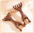 M.lemo925 (5+2-Claws) Golden Sandalwood Massager Tool Eye Massage Device Scalp Gua Sha Wooden Comb Forehead Massage
