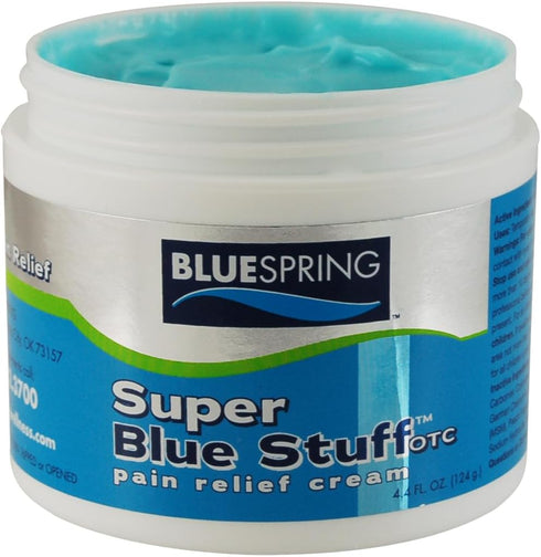 BLUESPRING Pain Relief Cream- Super Blue Stuff with Emu Oil, Arnica, Provides