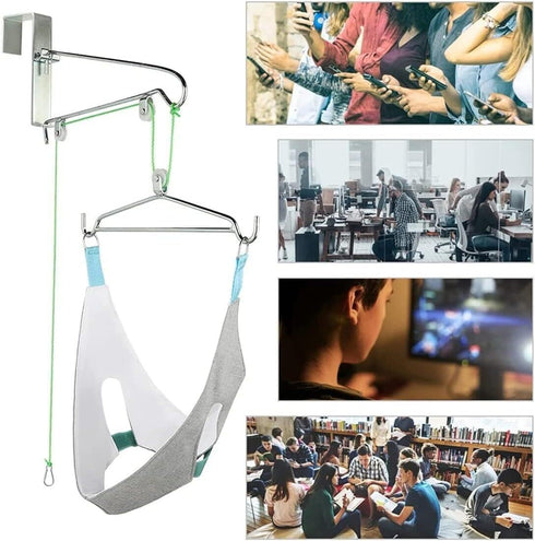 RhLLvJ Hanging Neck Traction Device Cervical Correction Stretcher Traction Neck Massager Therapy Pain Relief Adjustment