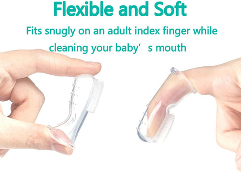 Baby Toothbrush Set, 6 Pcs Soft Silicone Finger Toothbrush for Newborns, 0-6 Months, 6-12 Months with Boxes