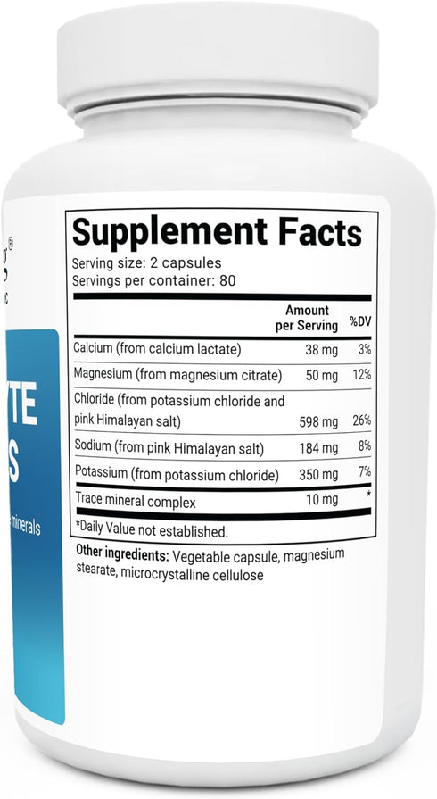Dr. Berg Electrolyte Capsules - Sugar Free Electrolyte Supplements for Energy, Endurance, and Hydration - 160 Caps