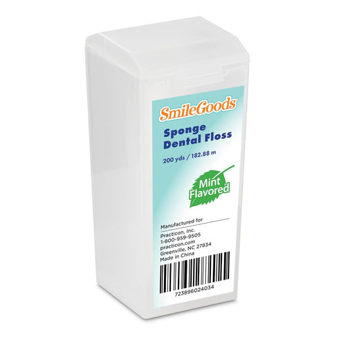 Practicon SmileGoods Mint Dental Floss, 200 Yards