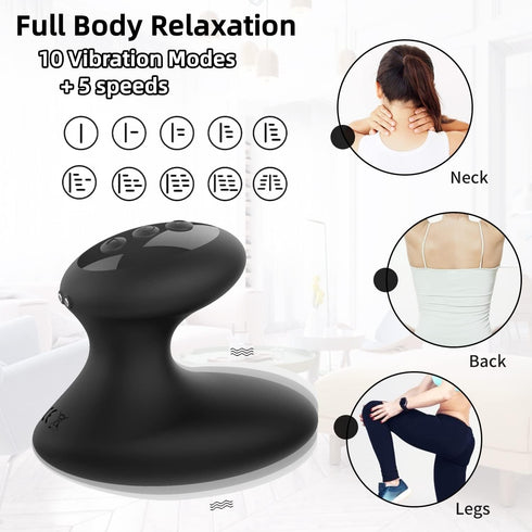 Massager-10 5 IPX7 Cordless Portable Handheld Electric Back Modes and Speeds,USB Magnetic Charging, Waterproof