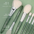 Natural Goat Hair Makeup Brushes Set, 9 Piece Face and Eye Brush Set for Travel Makeup