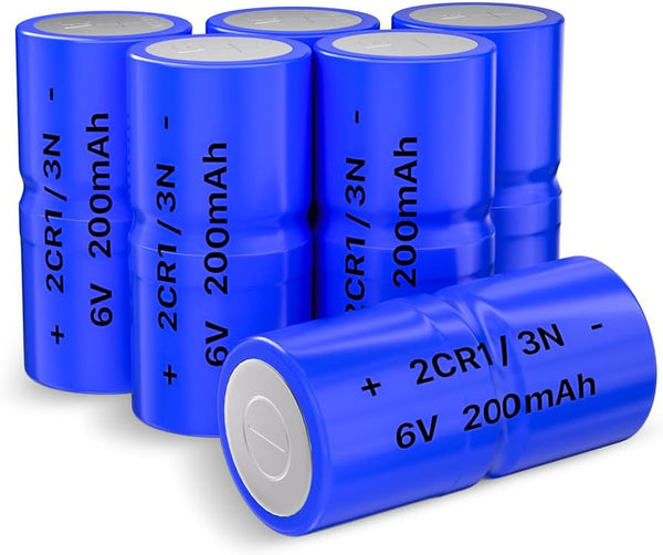 Quzmo 2CR1/3N 6 Volt Battery, 200mAh High Capacity Lithium ion Batteries Compatible with