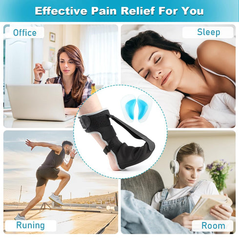 QWLWBU Plantar Fasciitis Night Splint Sock with Arch Supports,Adjustable Plantar Fasciitis Brace for Foot Drop, Heel