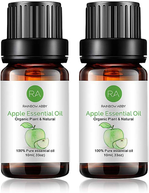 Rainbow Abby 2-Pack Apple Essential Oil - Pure, Undiluted, Therapeutic Grade - 2x10 mL