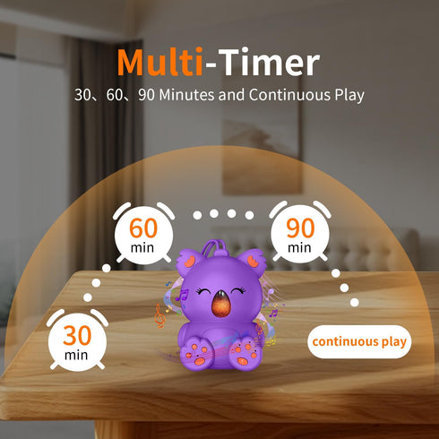 White Noise Machine with Bluetooth Speaker | Portable Baby Sound Machine Non-Looping Music Aid with Timer for Sleep