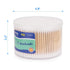 Xumzee 500 Count Cotton Swabs with Strong Bamboo Sticks - Biodegradable, Cruelty-Free Cotton Buds