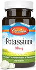 Carlson Potassium 99 mg - Promotes Nerve Health & Muscle Function, 100 Tablets