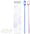 Reseio Eco Toothbrush Set with 3 Replaceable HeadsSoft BristlesPlastic-FreeBPA-FreeSustainable Oral CareTravel Pouch