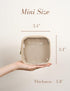 Mini Sandy Clear Makeup Bag, Transparent Toiletry Bags with Carabiner, Cute Organizer with Interior Pocket
