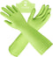 Rubber-Gloves Dishwashing Gloves for Cleaning, 2 Pairs Long Household Cleaning Gloves for Washing Dishes