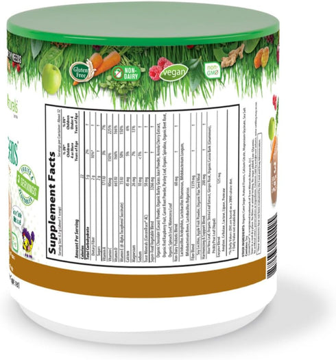 MacroLife Naturals MacroCoco Greens Chocolate Superfood Powder for Kids, 7oz (32 Servings)