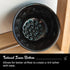 Ceramic Textured Shaving Bowl, Shave Soap & Shaving Cream Dish, Textured for Rich Lather, Black