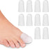 ViveSole 10 Pack Soft Gel Toe Protectors for Men & Women - Flexible Cushion Sleeves for Foot Pain Relief (Large)