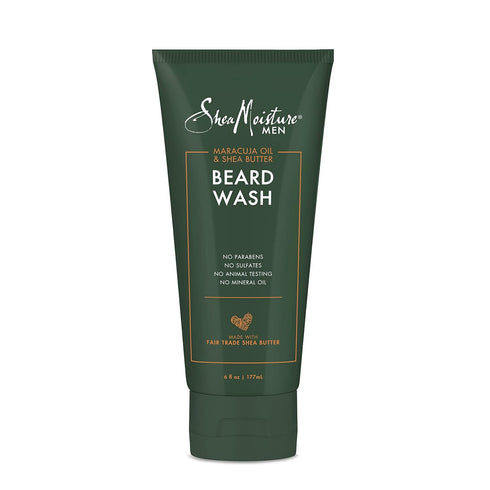 SheaMoisture Beard Wash for Full Beards, Maracuja Oil & Shea Butter, Deep Clean and Refresh, 6 oz