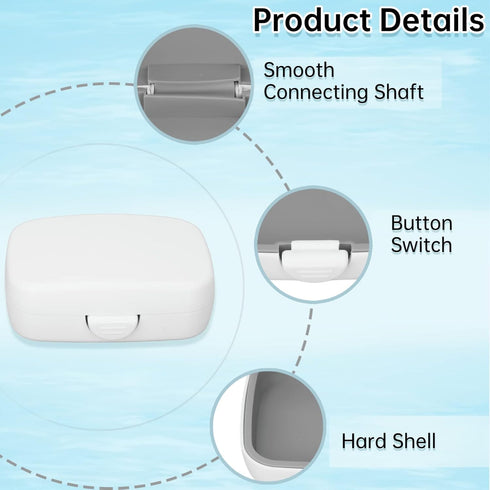Waterproof Hearing Aid Case, Portable Hard Storage Box Organizer for Sound Amplifier, Drop Resistant