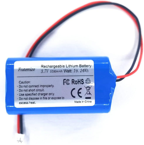 5200mAh 3.7V Lithium Ion Battery with 2.0Pin JST-PH Plug, Rechargeable Battery Pack for Electronics