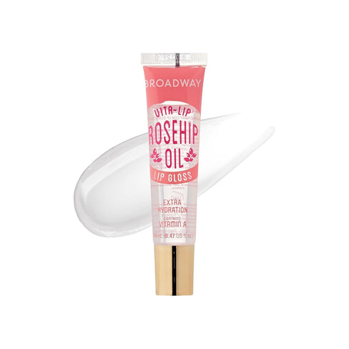 Ruby Kisses Broadway Vita-Lip Clear Lip Gloss, 12 Pack with Rosehip Oil, Ultra-Hydrating Formula, High-Shine Non-Sticky