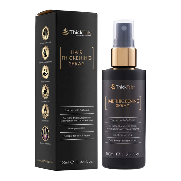 Instant Hair Thickening Spray for Women & Men, Sulphate-Free, Caffeine & Keratin Infused, 3.4 fl.oz