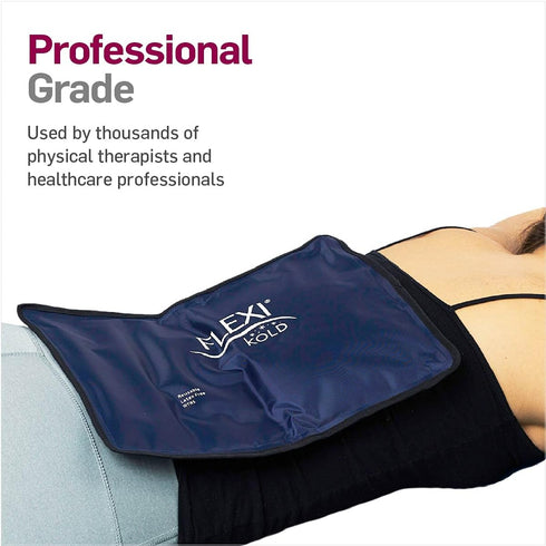 FlexiKold Gel Ice Pack, Standard Large (10.5" x 14.5"), Reusable for Injuries