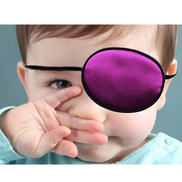 Silk Elastic Eye Patches, Amblyopia Strabismus Lazy Eye Patches, Adjustable Soft Comfortable Recovery for Kids, 2 Pack