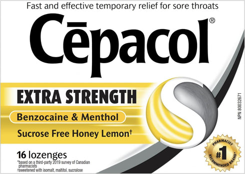 Cepacol Sore Throat Lozenges, Extra Strength, Honey-Lemon, 16 Lozenges