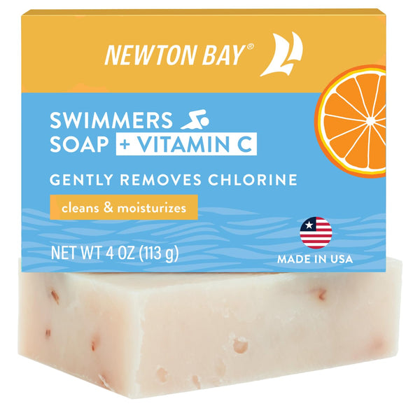 Swimmers Soap + Vitamin C - All Natural Body and Face Wash Soap Bar, Neutralizes Chlorine After Swimming
