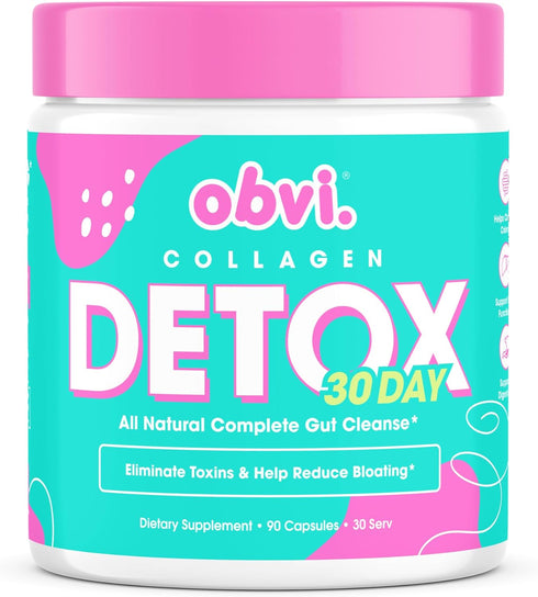 Obvi Detox Colon Cleanse Supplement - Promotes Digestive Health, Bloating Relief, 90 Capsules for Immune Support
