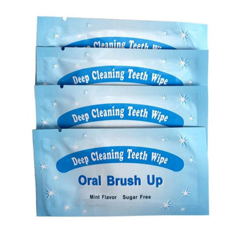 Beavorty Cleaning Wipes, 50 Pcs Disposable Deep Cleaning Teeth Wipes for Oral Brush Ups and Whitening
