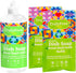 Non-Toxic Natural Liquid Dish Soap | Long-Lasting Sweet Basil Fresh Scent | Includes 1 Empty Refill Bottle (16oz), 2