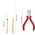 Orgrimmar Hair Extension Remove Pliers Pulling Hook with 500 PCS Micro Silicone Rings Bead Device Tool Kits for Hair